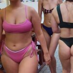 Juicy Big booty Latina in pink bikini candid Photo_1739446569291